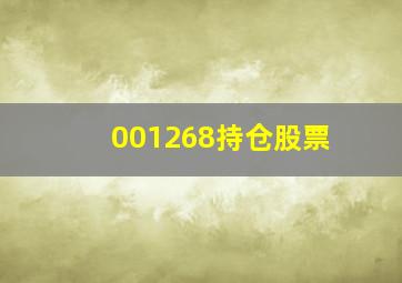 001268持仓股票