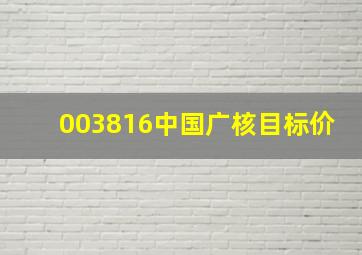 003816中国广核目标价