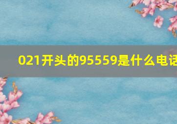 021开头的95559是什么电话