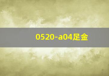 0520-a04足金