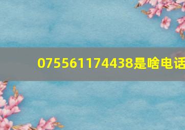 075561174438是啥电话