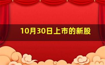 10月30日上市的新股