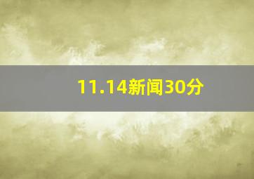 11.14新闻30分