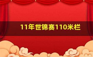 11年世锦赛110米栏