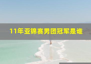 11年亚锦赛男团冠军是谁