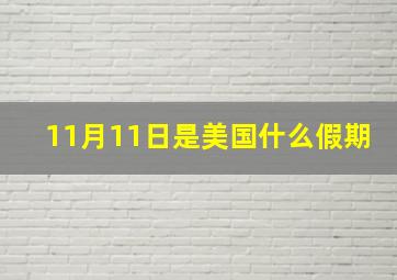 11月11日是美国什么假期