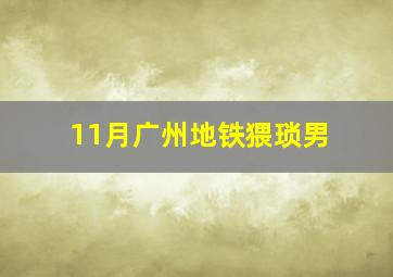 11月广州地铁猥琐男