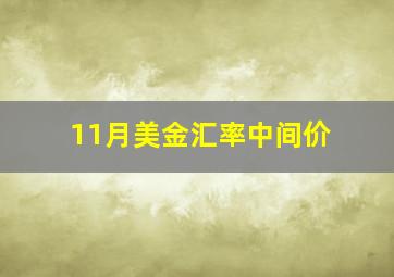 11月美金汇率中间价