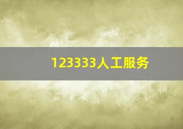 123333人工服务