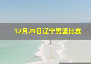 12月29日辽宁男篮比赛