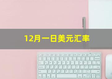 12月一日美元汇率