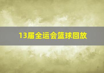 13届全运会篮球回放