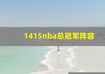 1415nba总冠军阵容