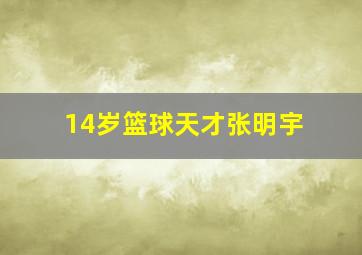 14岁篮球天才张明宇