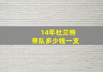 14年杜兰特带队多少钱一支