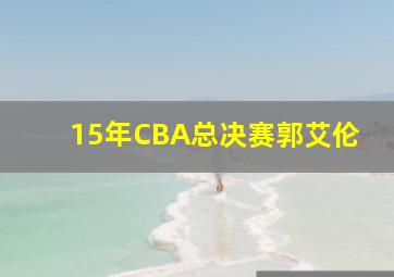 15年CBA总决赛郭艾伦