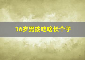 16岁男孩吃啥长个子