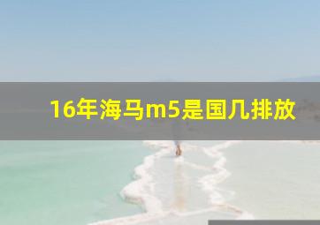 16年海马m5是国几排放