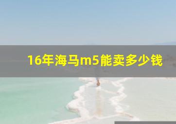 16年海马m5能卖多少钱