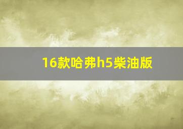 16款哈弗h5柴油版