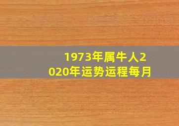 1973年属牛人2020年运势运程每月