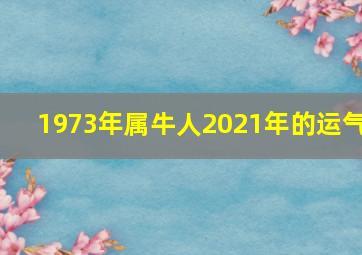 1973年属牛人2021年的运气