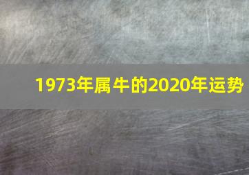 1973年属牛的2020年运势