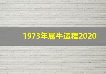 1973年属牛运程2020