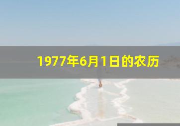 1977年6月1日的农历