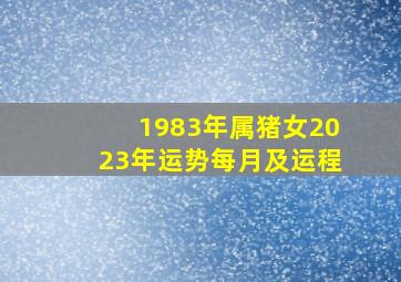 1983年属猪女2023年运势每月及运程