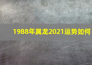 1988年属龙2021运势如何