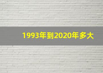 1993年到2020年多大