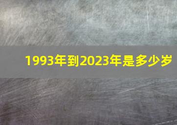 1993年到2023年是多少岁