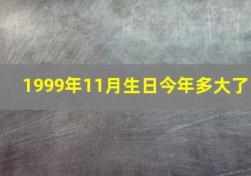 1999年11月生日今年多大了