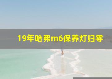 19年哈弗m6保养灯归零