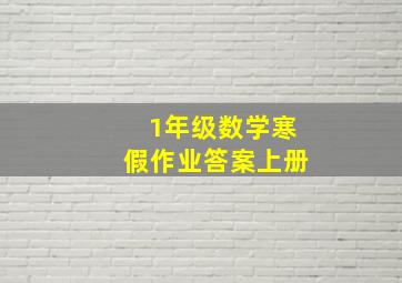 1年级数学寒假作业答案上册