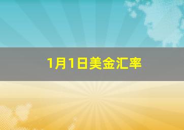 1月1日美金汇率