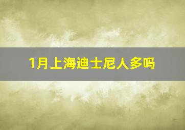 1月上海迪士尼人多吗