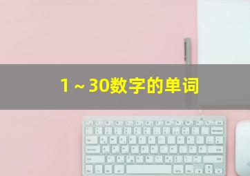 1～30数字的单词