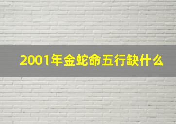 2001年金蛇命五行缺什么