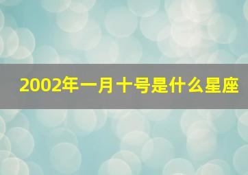 2002年一月十号是什么星座