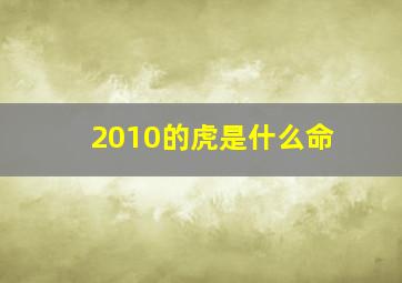 2010的虎是什么命