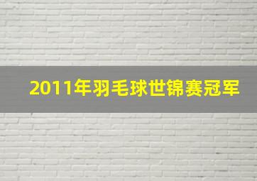 2011年羽毛球世锦赛冠军