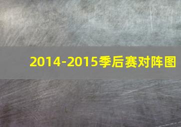 2014-2015季后赛对阵图