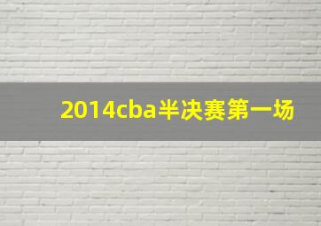 2014cba半决赛第一场