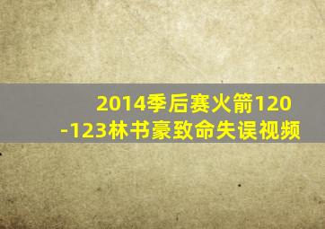 2014季后赛火箭120-123林书豪致命失误视频