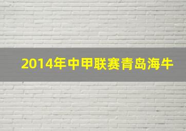 2014年中甲联赛青岛海牛