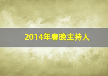 2014年春晚主持人