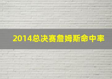 2014总决赛詹姆斯命中率