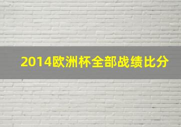 2014欧洲杯全部战绩比分